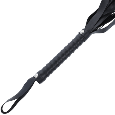 Frusta BDSM Elegante Nero Darkness per Giochi di Seduzione e Bondage